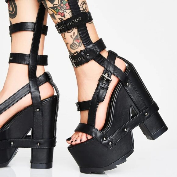 YRU NightCall Cage Platform Heels Size 9 - Picture 4 of 5